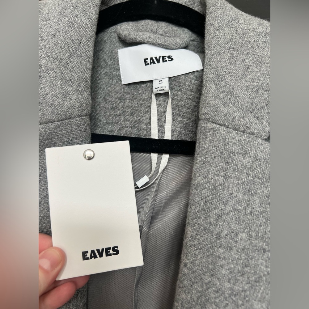 NWT EAVES (Revolve) Shai Manteco Wool Blazer in Light Grey, Size Small - Picture 6 of 11